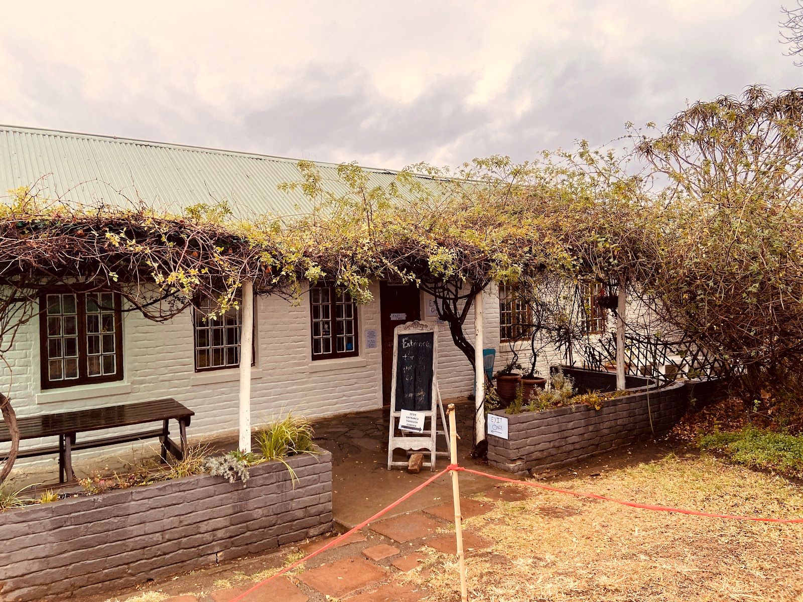 The stoep under the vines